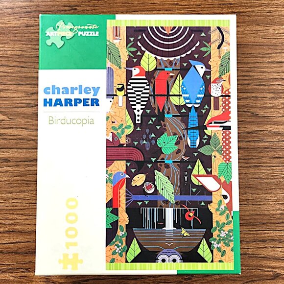 Charley Harper 1000 Piece Jigsaw Puzzle Birducopia Birds Jigsaw Puzzle Bird Blue - Picture 3 of 13